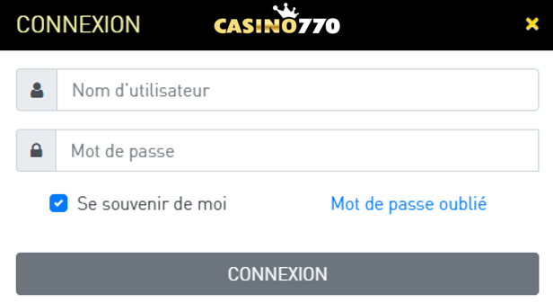 casino 770 se connecter